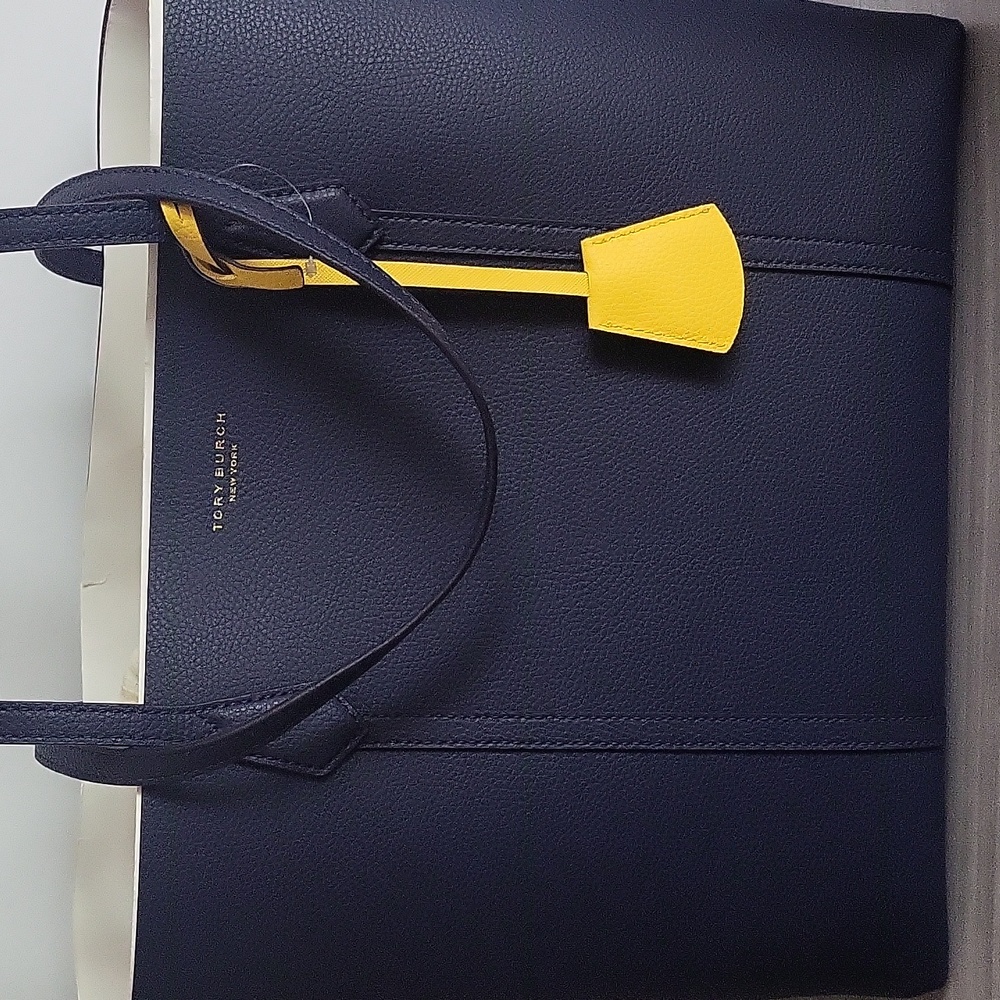 Tory burch Royal Blue compartment tote.